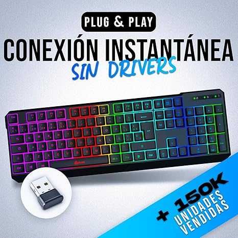Klawiatura do gier KLIM Chroma bezprzewodowa, membranowa RGB ES