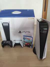 PS5 z napędem 2 pady 2 gry