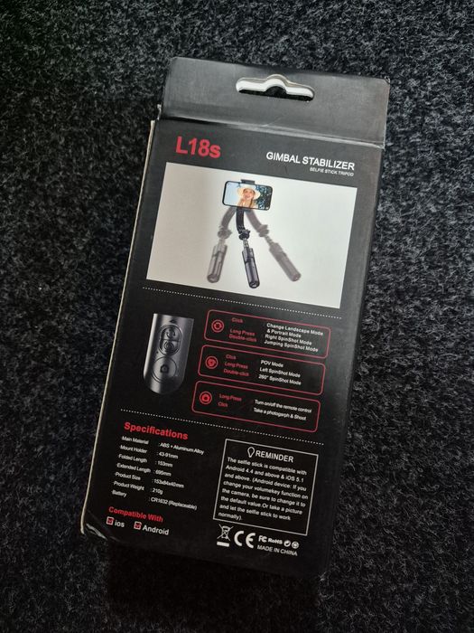 Estabilizador Gimbal para Telemóvel (Smartphone) L18s