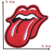 Naszywka naszywki Rolling Stones profesjonalny haft bawełna