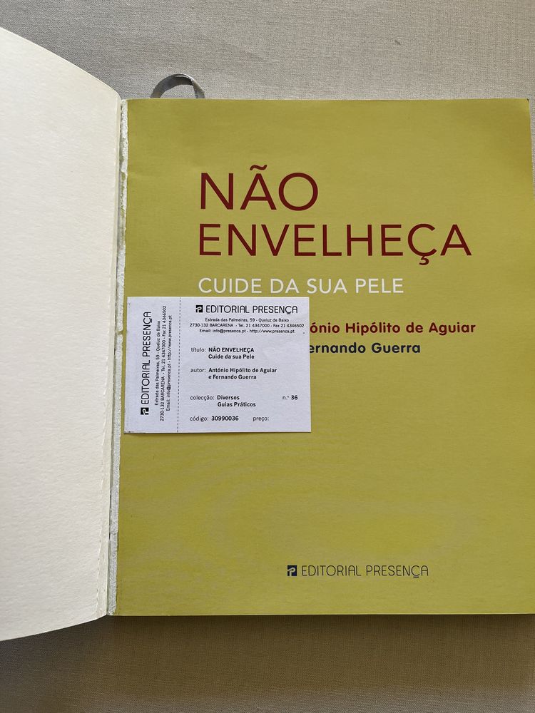 Livro nao envelheca cuide da sua pele