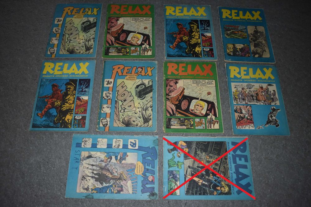 Magazyn komiksowy Relax komiks PRL czasopismo komiksowe komiksy 9szt