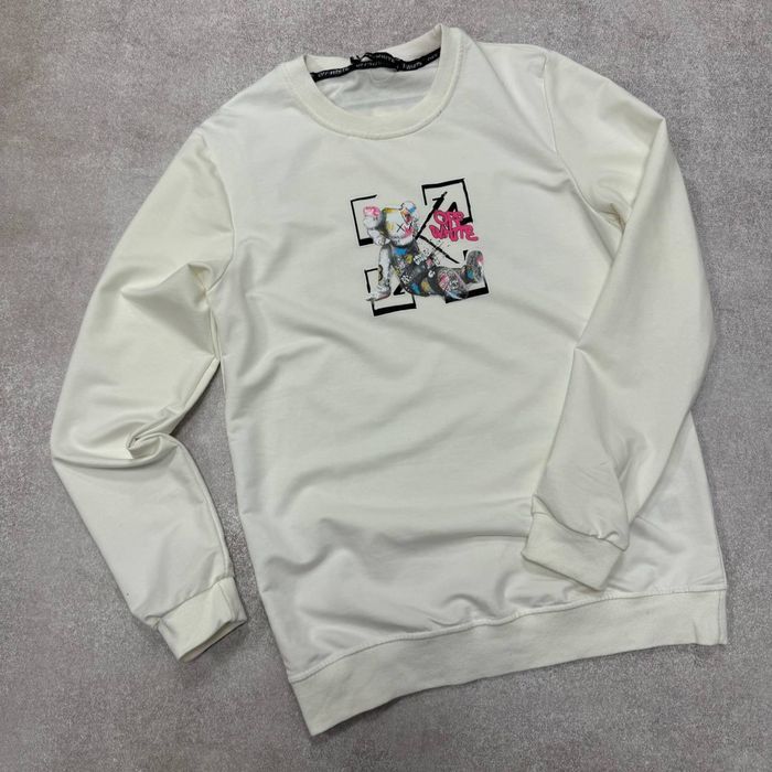 РАСПРОДАЖА -40% Мужской свитшот OFF White черный/белый Кофта осень топ