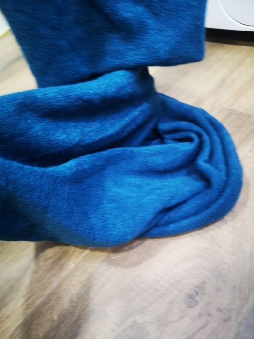 Komplet zestaw czapka i komin morski piękny nowy