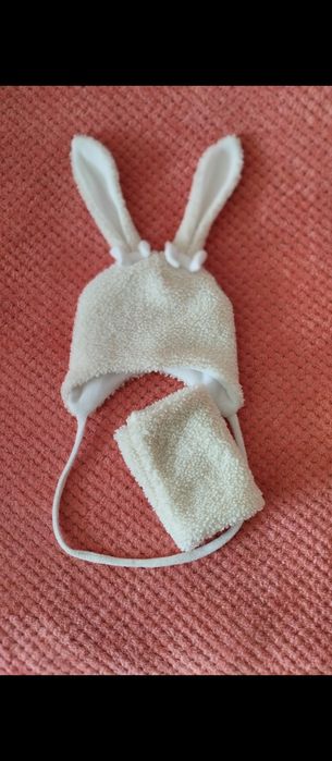 Зимня шапка і хомут дівчинка 48 розмір