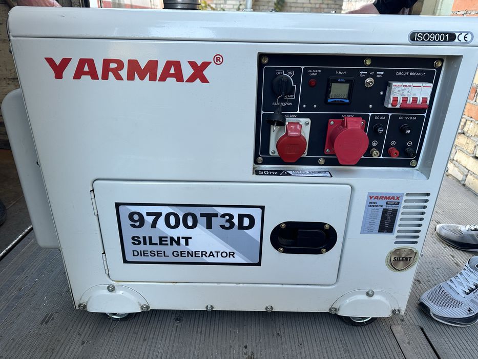 Тихий дизельний генератор YARMAX 7 кВт 1/3 фази