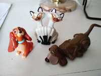 3 figurki Zakochany kundel psy i koty