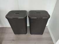 Kosz na bieliznę brązowy rattan 60L