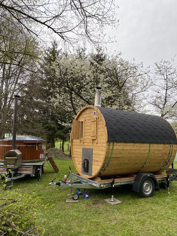 Gorąca Beczka mobilna sauna oraz jacuzzi