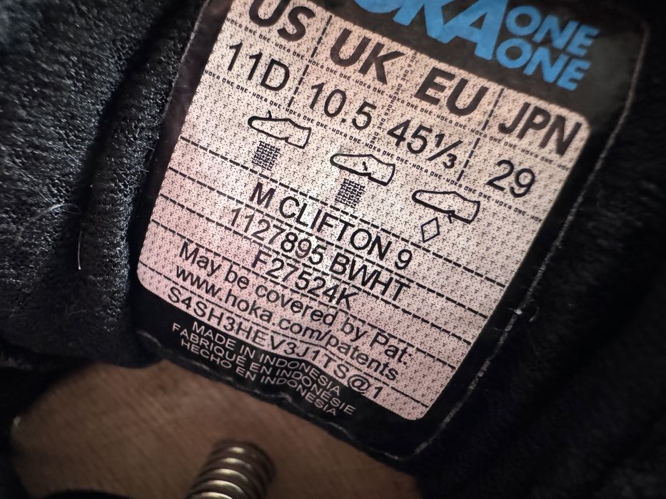 Оригінал Розмір 45 Кросівки Hoka One One Clifton 9 Взуття