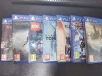Zestaw 7 gier PS4/ shadow of war/mordor lego hogwarts, ratchet, tomb