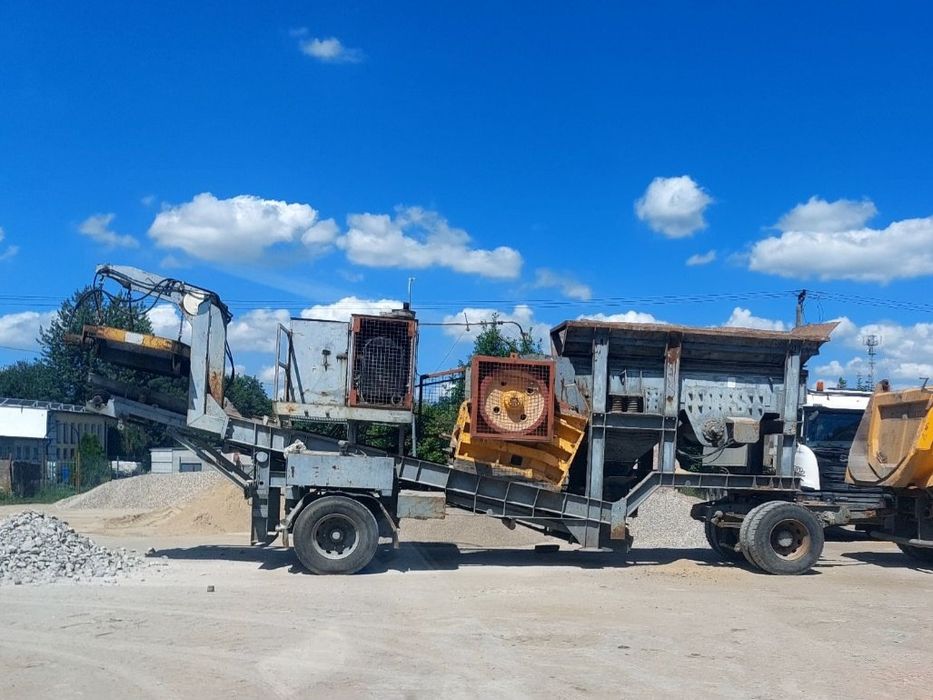 Kruszarka szczękowa BAG TIPEX 1200 na podwoziu z wózkiem Dolly