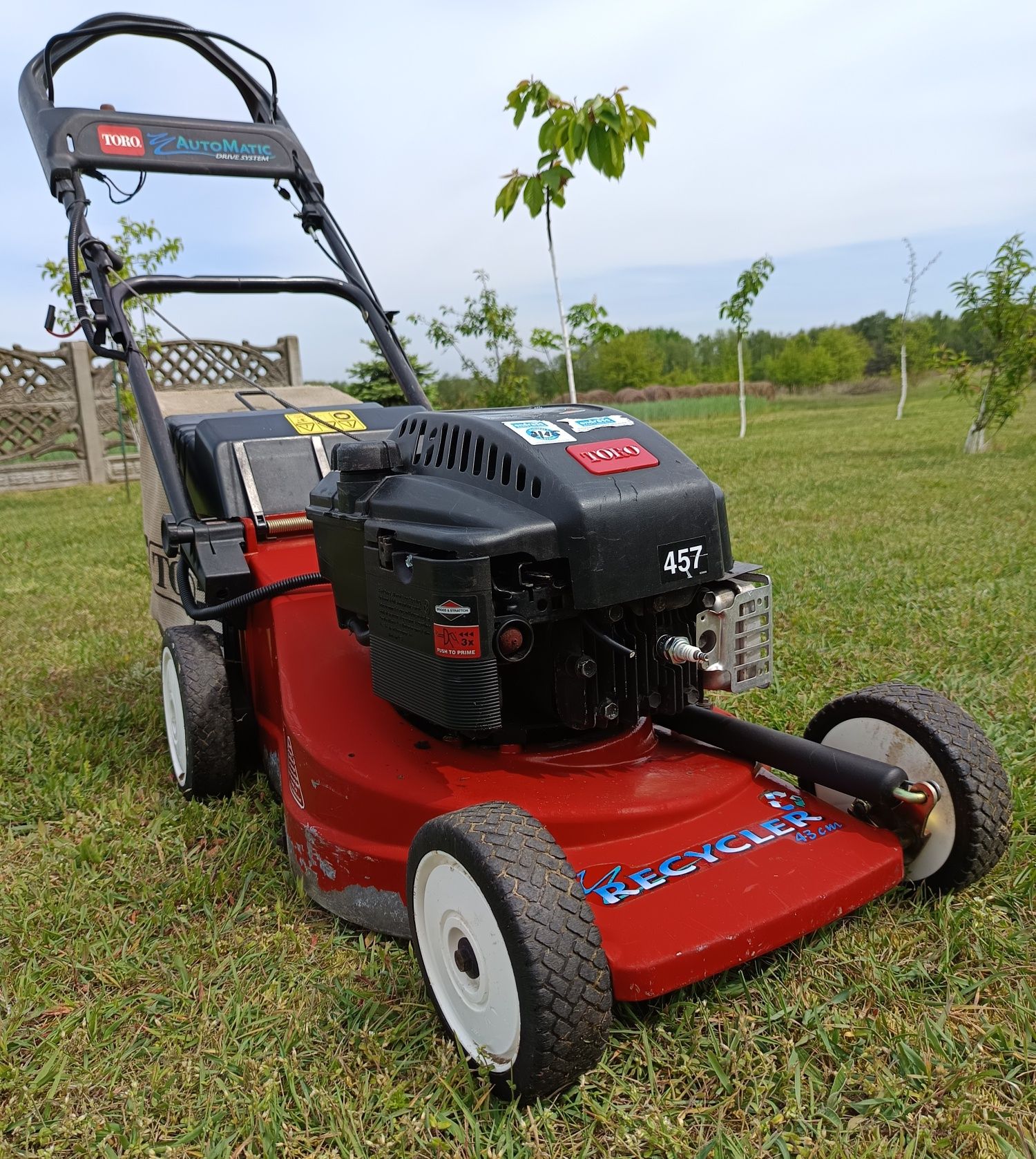 Kosiarka spalinowa TORO Recycler 43cm Briggs 4,5KM Napęd Kosz Wysyłka