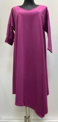 Bawełniana sukienka z asymetrycznym dołem