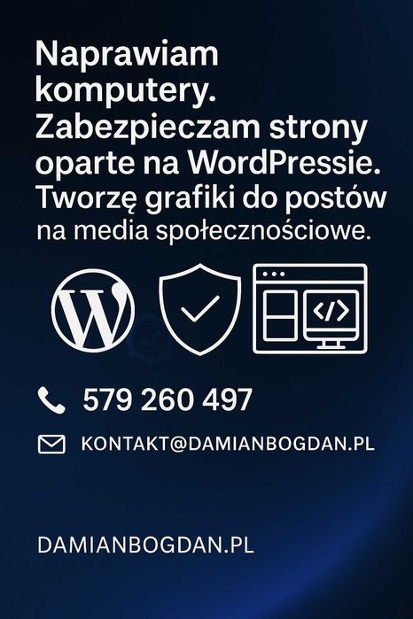 Tworzę strony i sklepy WWW • Zabezpieczanie • Serwis komputerów