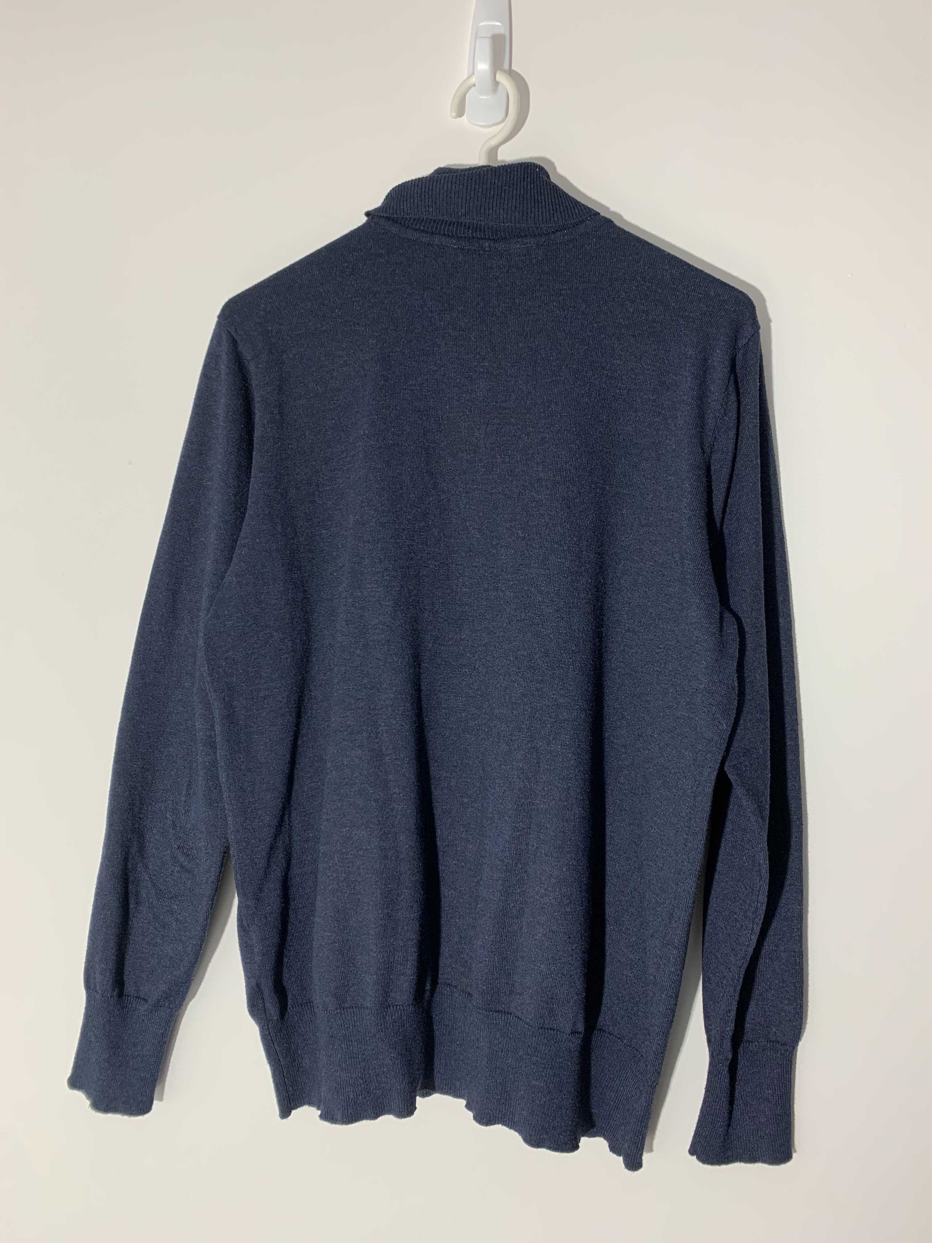 golf L M klasyczny granatowy sweter basic bluzka gładka casual