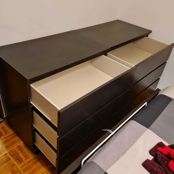 Cómoda MALM c/ 3 gavetas, pret-cast - IKEA