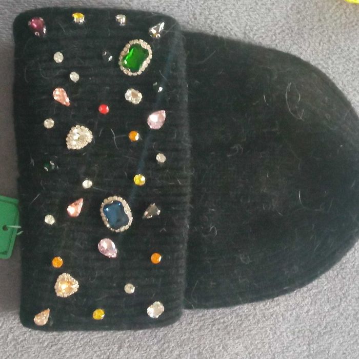 Czapka zimowa ciepła angora made in italy