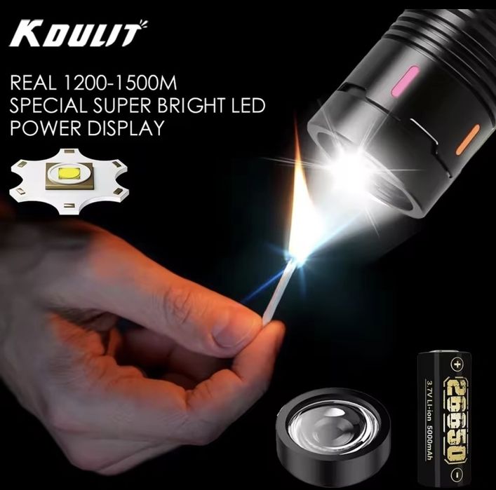 Latarka taktyczna powerbank 5000mah