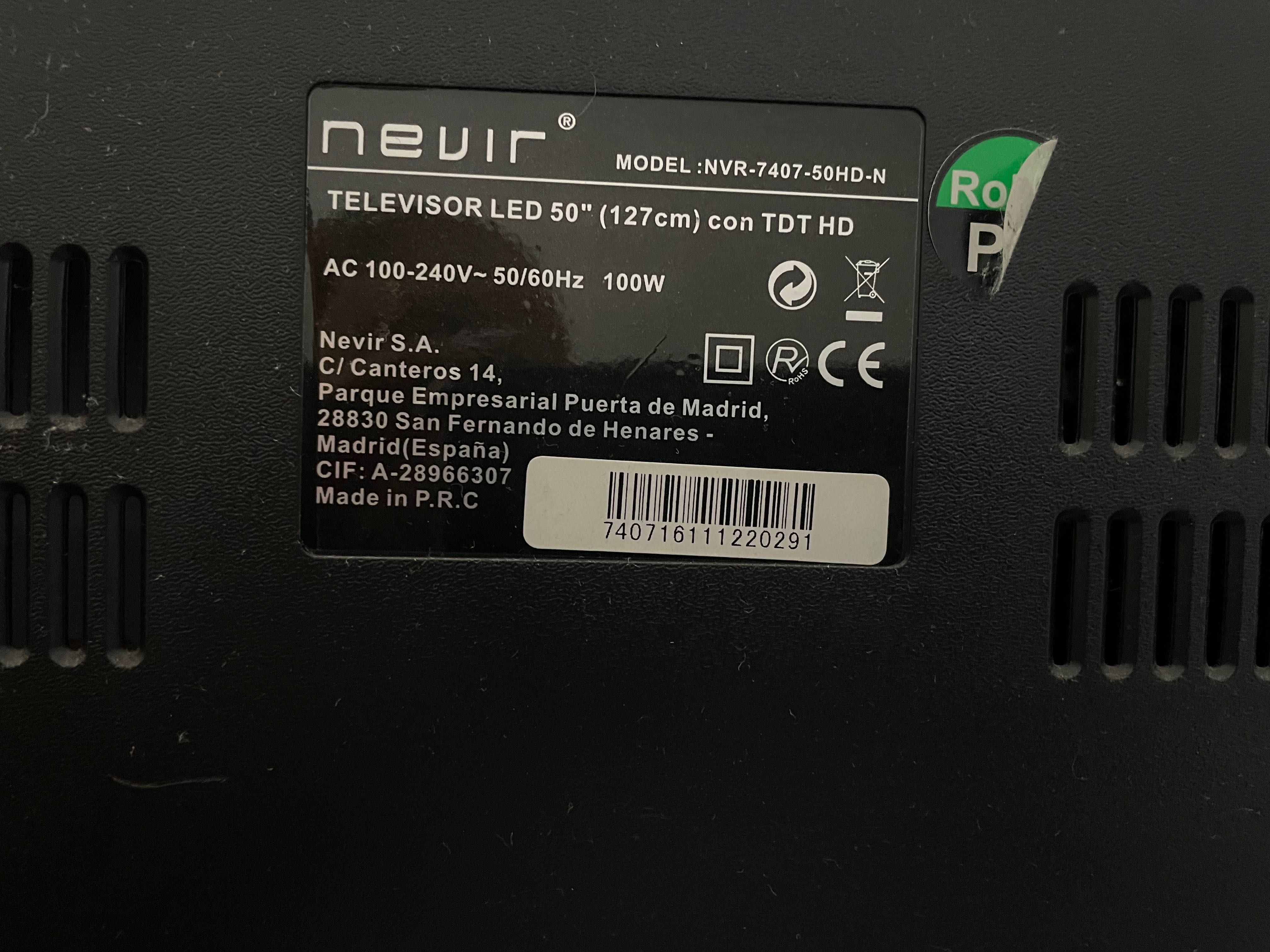 Tv Led Nevir 50 127cm com TDT HD
