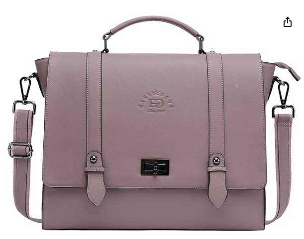 Жіночий Портфель для Ноутбука EaseGave Vintage Purple Saffiano