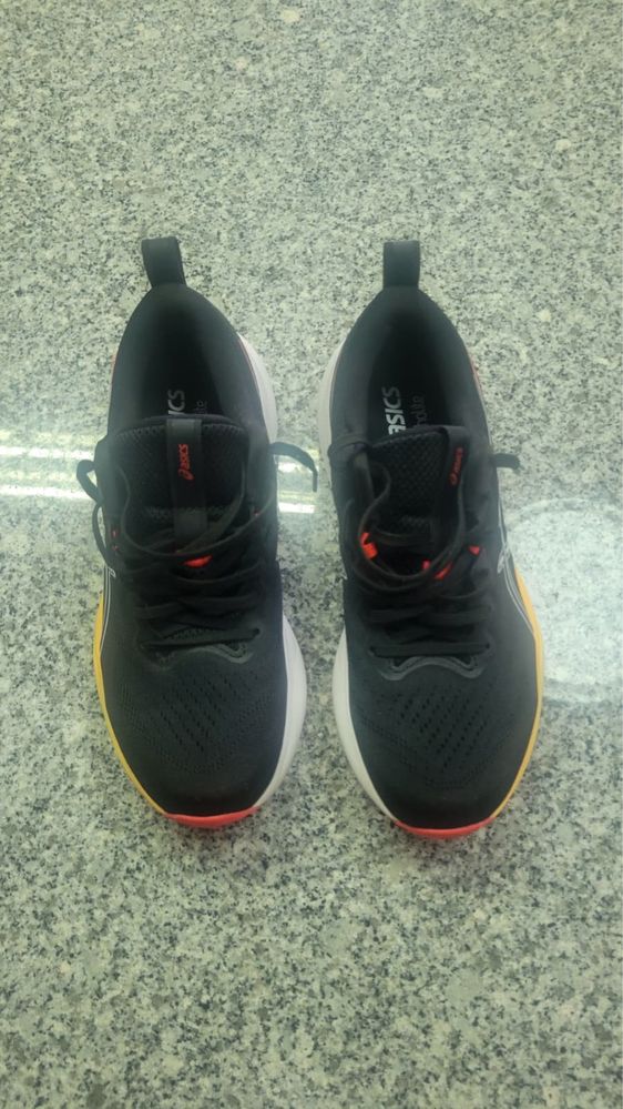 Sapatilhas de Corrida Homem Asics Gel Pulse 16 Preto/Branco/Laranja