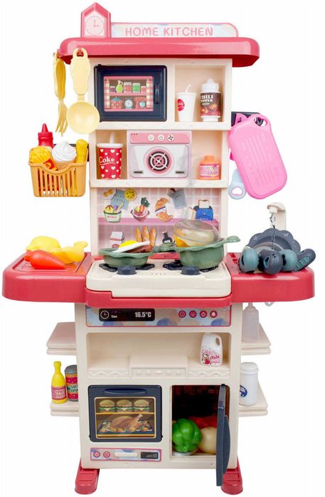 LT464 NOWA KUCHNIA DLA DZIECI woda w kranie św/dźw garnki owoce 43 akc