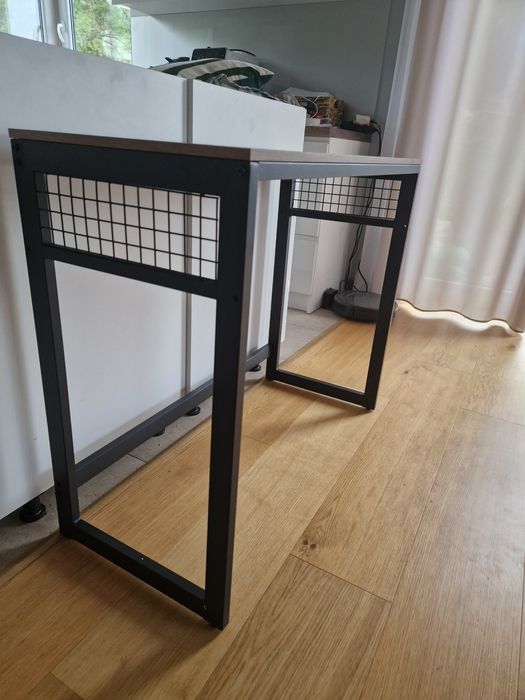 Konsola 90x40 cm mała dostawa Kraków metalowa loft antracyt