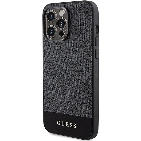 Etui Guess 4g Stripe Collection na iPhone 15 Pro Max - szare