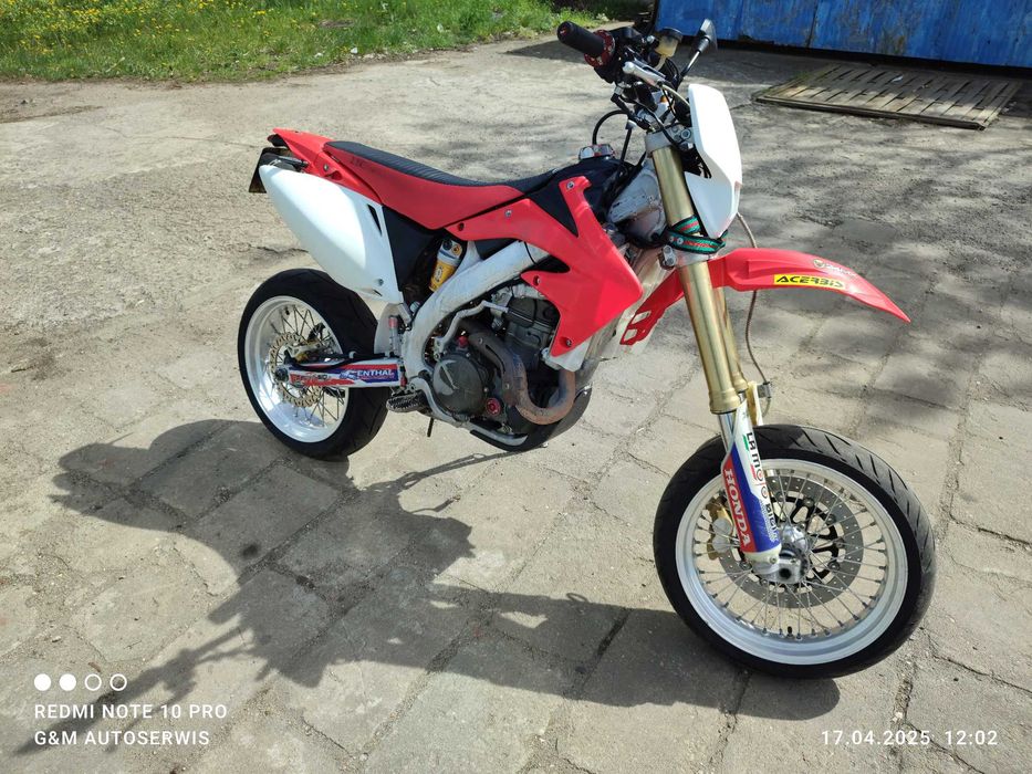 Zarejestrowana Supermoto Super Moto Honda CRF450, 2005 rok