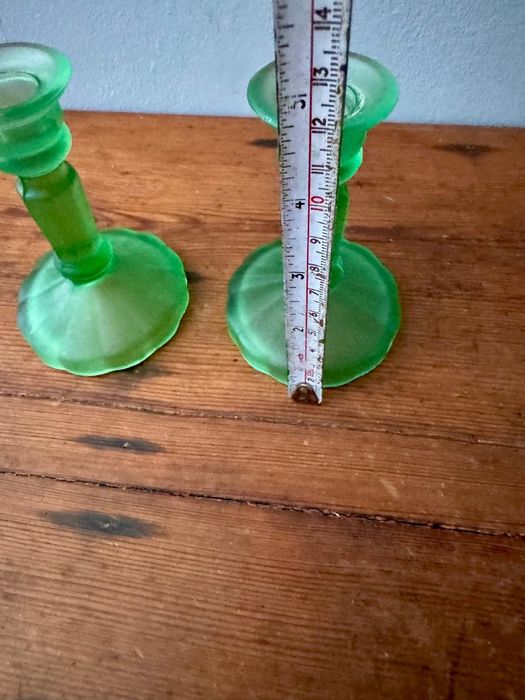 Vintage Peças vidro verde centenarias