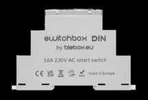NOWY switchBox DIN "ON/OFF", BleBox, 4 sztuki, przełącznik, smartphone