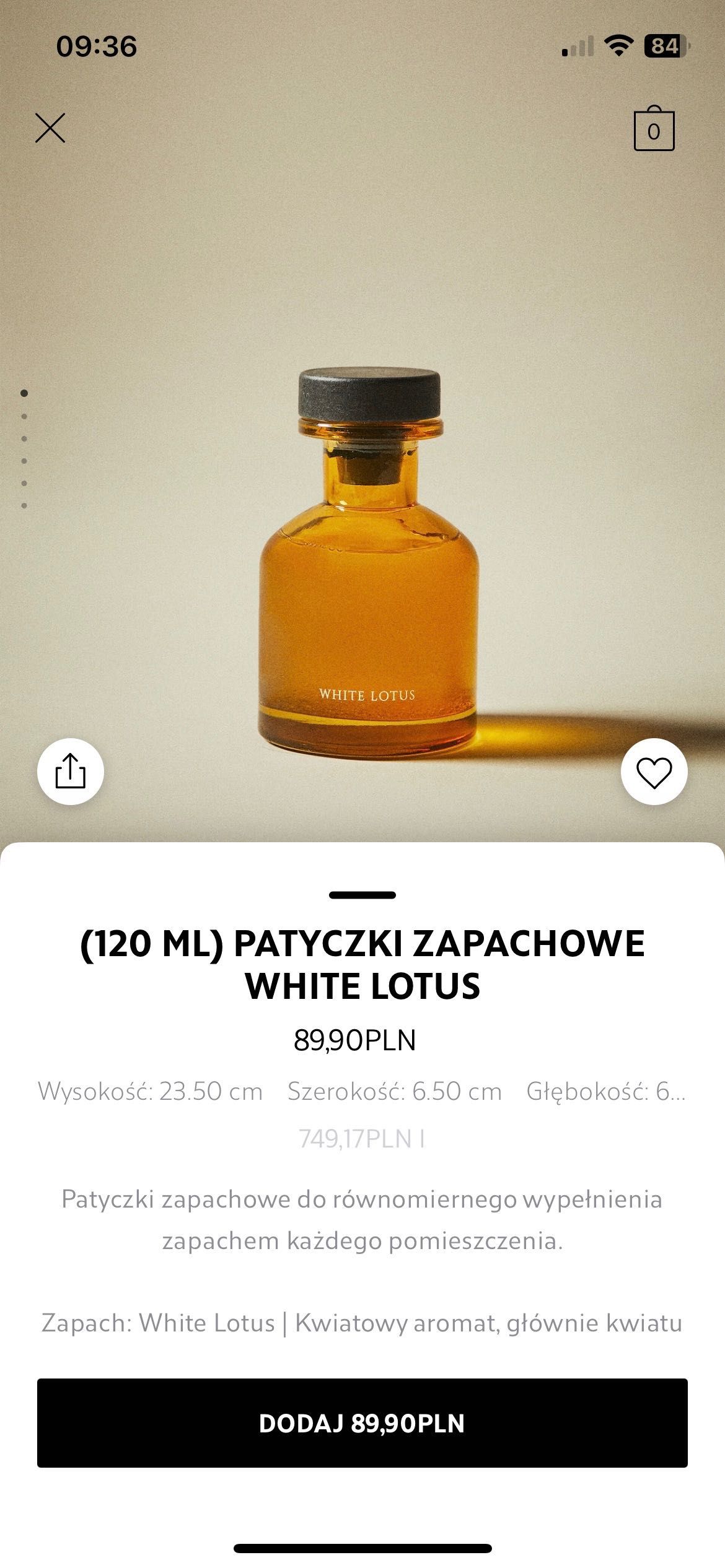 Zapach White Lotus Zara Home