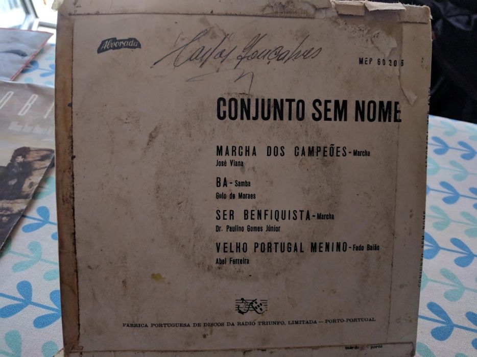 Disco single Conjunto sem Nome Benfica Marcha dos Campeões