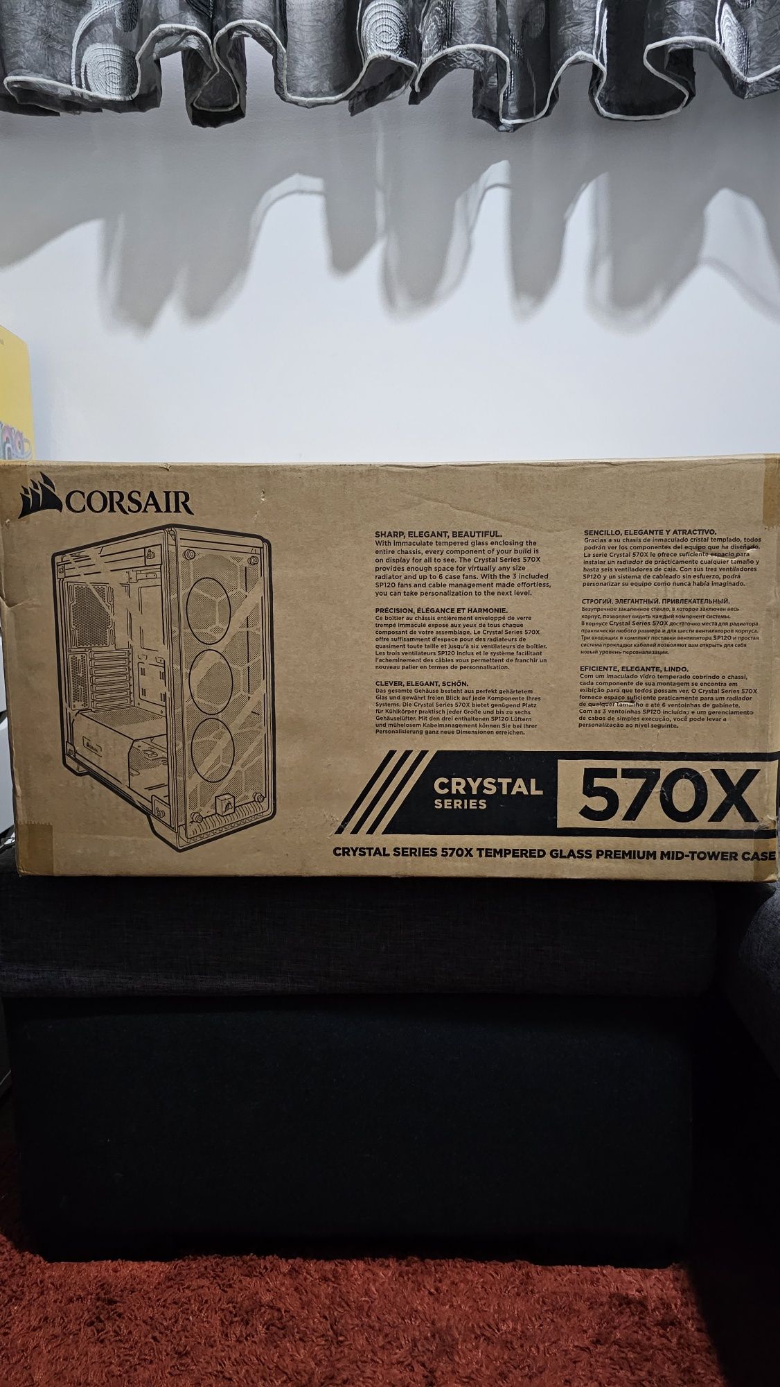 Caixa ATX Corsair Crystal 570X RGB Branca