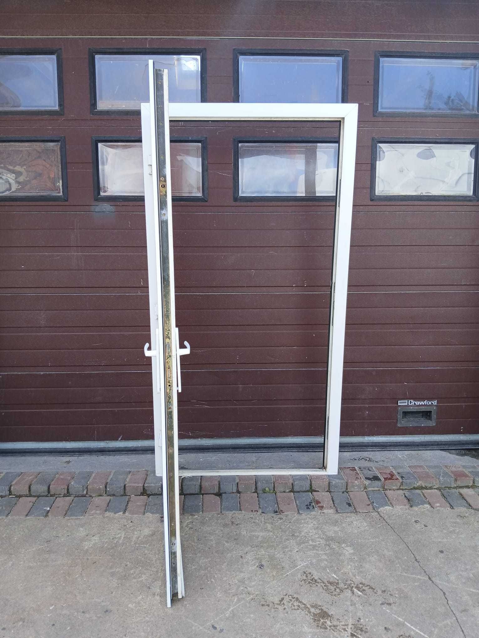 Drzwi zewnętrzne pcv plastikowe 108x206 pełne niski próg DOWÓZ KRAJ