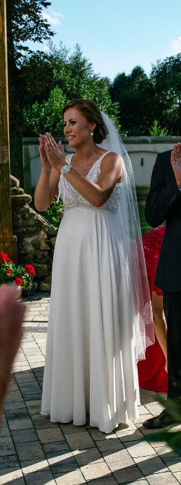 PRONOVIAS - GRISO Suknia ślubna ivory z kamieniami