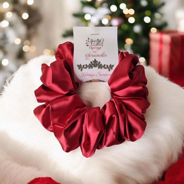 Scrunchie do włosów rozm XL Satyna
