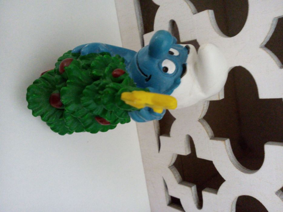 Estrumfe com árvore de Natal Smurf coleccionável 1981