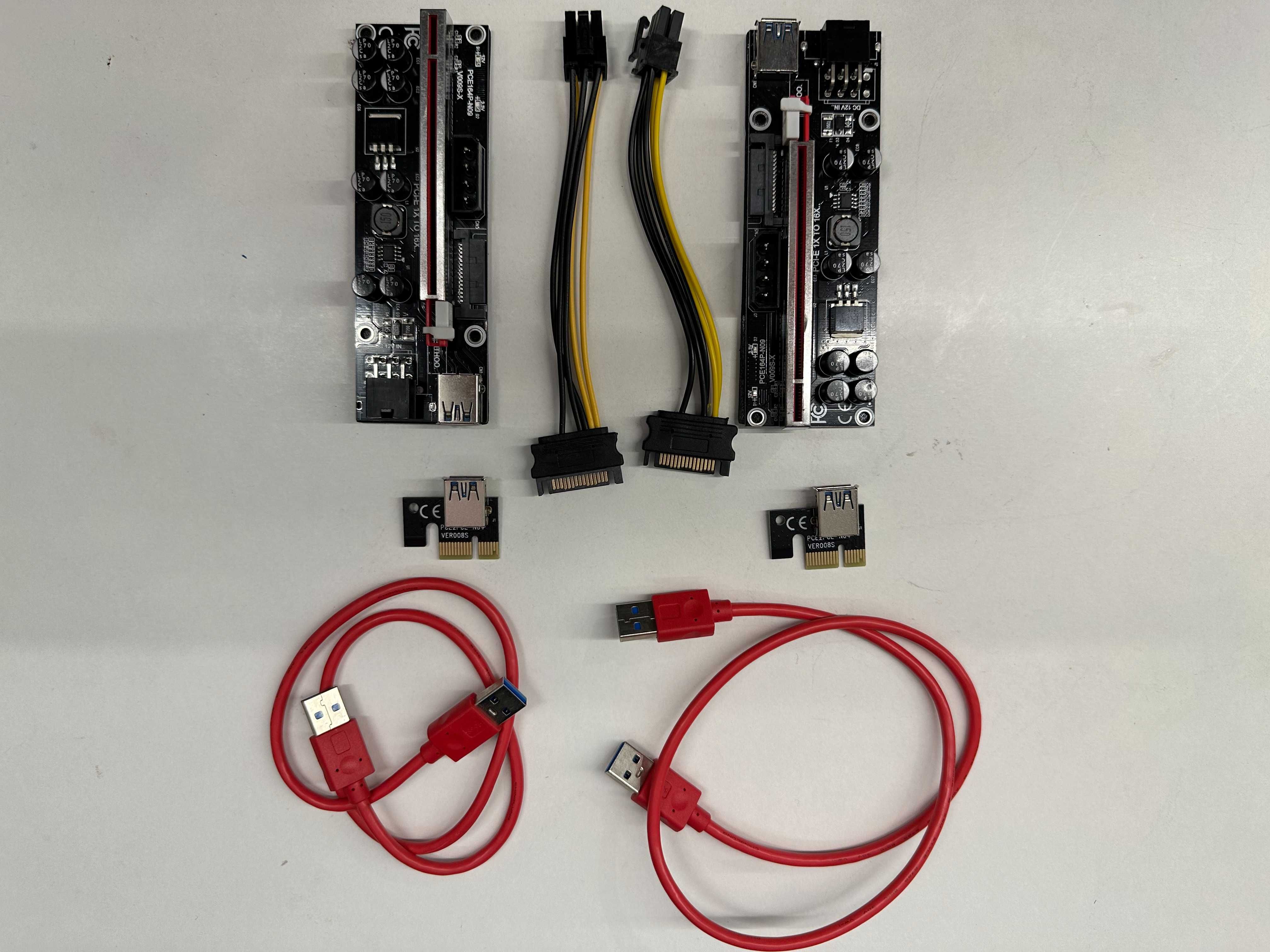 Riser PCI-E 1x16x USB3.0 SATA 6-PIN X 1szt