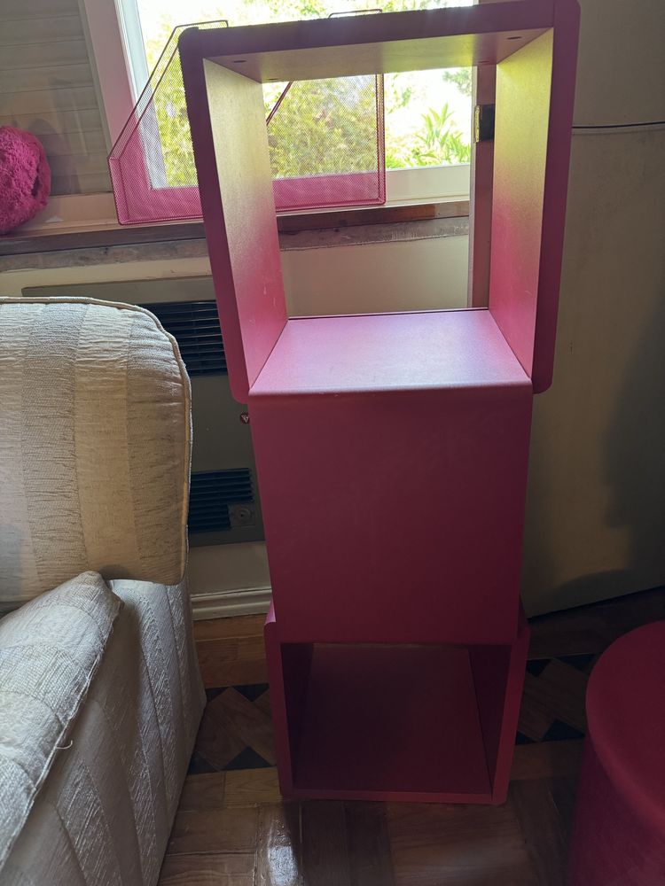 Estante 3 prateleiras rosa
