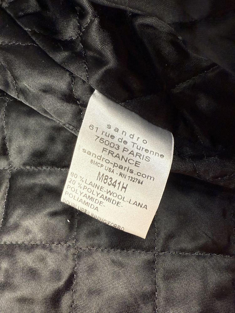 Куртка пальто Sandro wool шерстяна