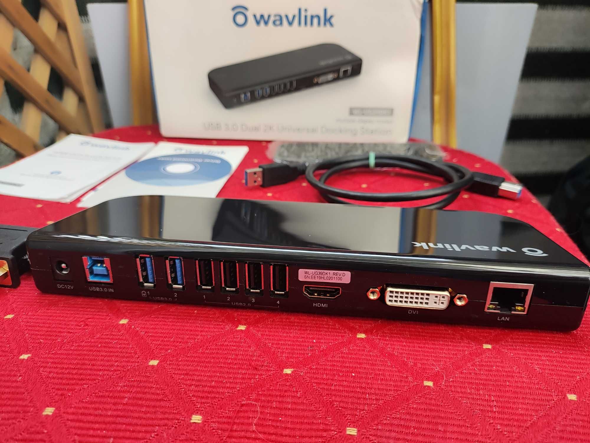 Stacja Dokująca Wavlink WL-UG39DK1 USB3.0 HDMI DVI VGA Apple Mac 1080p
