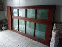 Okno Okna Drzwi Balkonowe Tarasowe Drewno Drewniane Szprosy 253x157