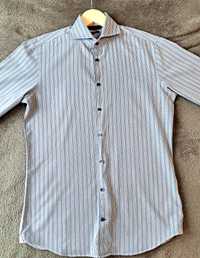 Koszula Tommy Hilfiger slim fit rozmiar 39 niebieska kratka