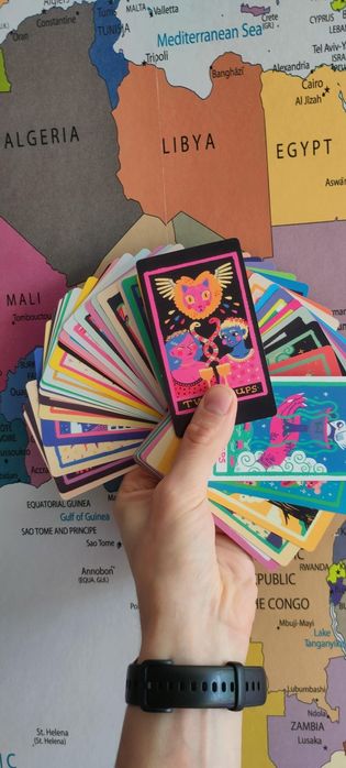 Rainbow tarot  piękny kolorowy karty tarota magia wróżka wróżby