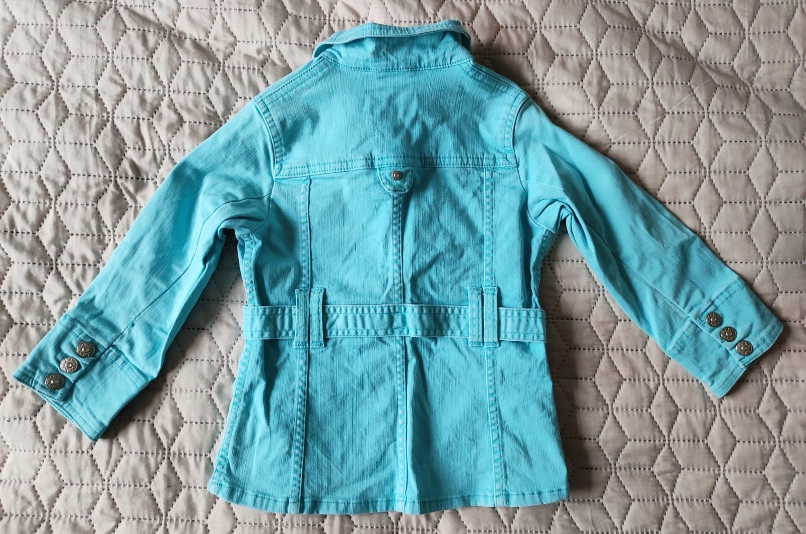 Katana płaszcz kurtka dla dziewczynki błękit H&M r.104 3-4lata