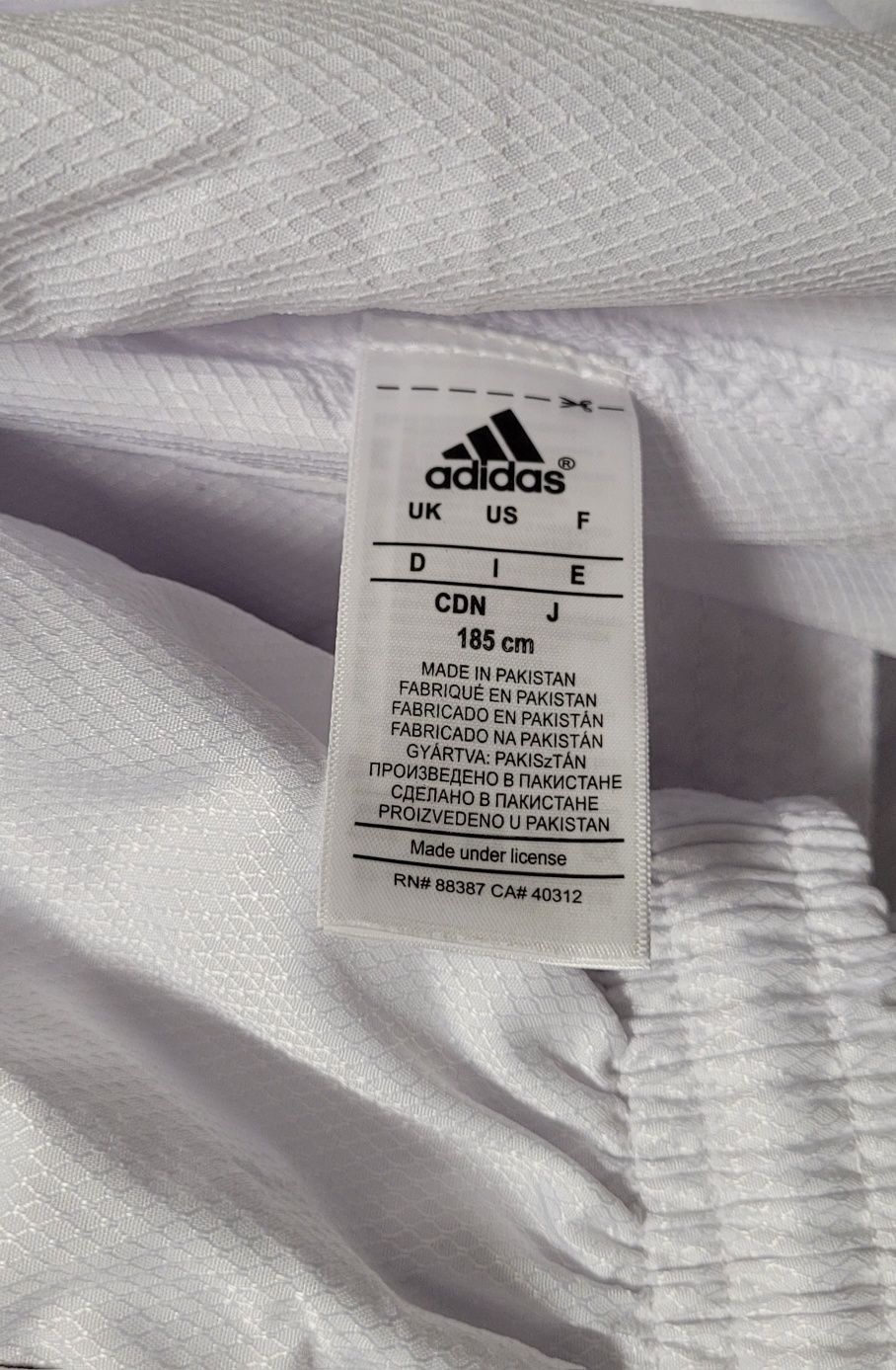 Karatega kimono adidas Adizero 2.0 WKF approved użyte raz lampasy 185c