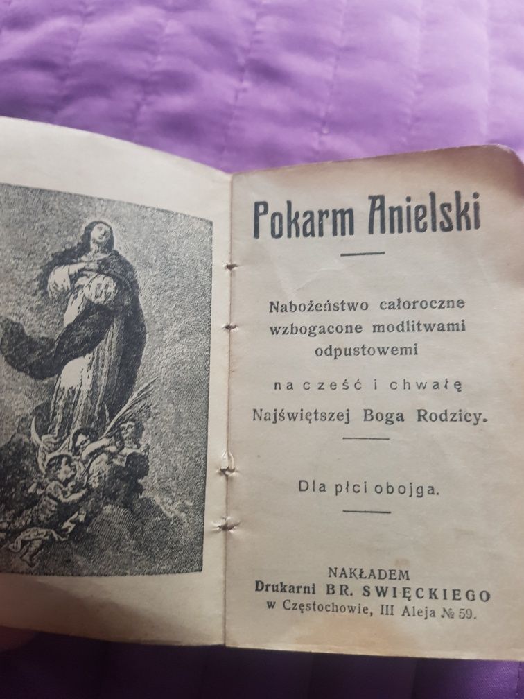 książeczka do nabożeństwa  Pokarm Anielsmi 1926