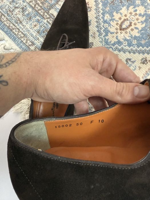 Преміальні замшеві туфлі Santoni Carter